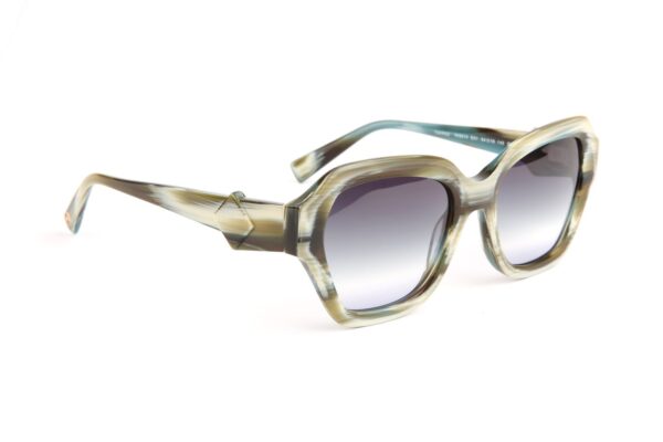 Ana Hickmann Quadrat Sonnenbrille HI9214 54E01 in Braun – 45° Seitenansicht