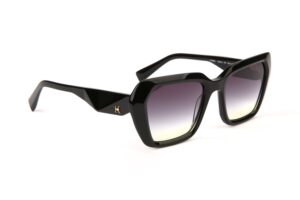 Ana Hickmann Sonnenbrille HI9215 52A01 in Schwarz – 45° Seitenansicht