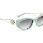 Ana Hickmann Oval Sonnenbrille HI9217 55D01 in Grün – 45° Seitenansicht