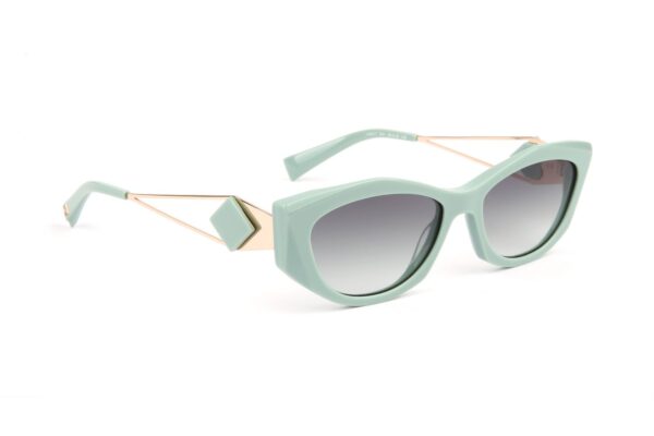 Ana Hickmann Oval Sonnenbrille HI9217 55D01 in Grün – 45° Seitenansicht