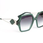 Ana Hickmann Quadrat Sonnenbrille HI9219 53T01 in Grün – 45° Seitenansicht
