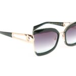 Ana Hickmann Sonnenbrille AH3281 59T01 in Grün – 45° Seitenansicht