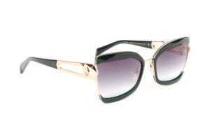 Ana Hickmann Sonnenbrille AH3281 59T01 in Grün – 45° Seitenansicht