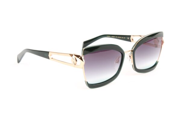 Ana Hickmann Sonnenbrille AH3281 59T01 in Grün – 45° Seitenansicht
