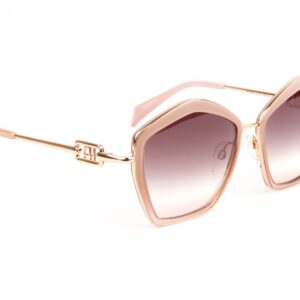 Ana Hickmann  Sonnenbrille AH3284 56C03 in Pink – 45° Seitenansicht