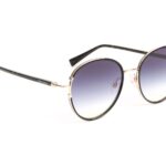 Ana Hickmann Panto Sonnenbrille HI3191 5204A in Schwarz – 45° Seitenansicht
