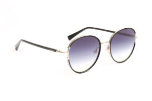 Ana Hickmann Panto Sonnenbrille HI3191 5204A in Schwarz – 45° Seitenansicht