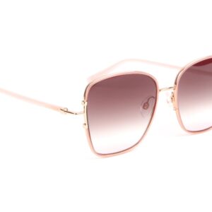 Ana Hickmann Quadrat Sonnenbrille HI3192 5505A in Rosa – 45° Seitenansicht