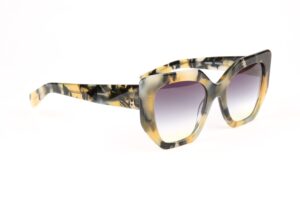 Ana Hickmann Quadrat Sonnenbrille HI9224 53G21 in Schwarz – 45° Seitenansicht