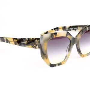 Ana Hickmann Quadrat Sonnenbrille HI9224 53G21 in Schwarz – 45° Seitenansicht