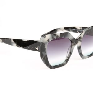 Ana Hickmann Quadrat Sonnenbrille HI9224 53G22 in Schwarz – 45° Seitenansicht