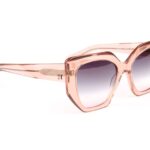 Ana Hickmann Quadrat Sonnenbrille HI9224 53T02 in Rosa – 45° Seitenansicht