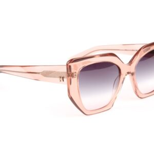 Ana Hickmann Quadrat Sonnenbrille HI9224 53T02 in Rosa – 45° Seitenansicht