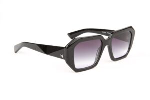 Ana Hickmann Sonnenbrille HI9230 52A01 in Schwarz – 45° Seitenansicht