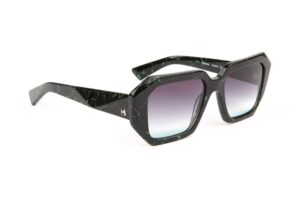 Ana Hickmann Sonnenbrille HI9230 52G21 in Schwarz – 45° Seitenansicht