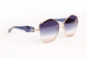 Ana Hickmann Sonnenbrille AH3285 6104A in Gold – 45° Seitenansicht