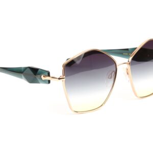 Ana Hickmann Sonnenbrille AH3285 6105B in Gold – 45° Seitenansicht