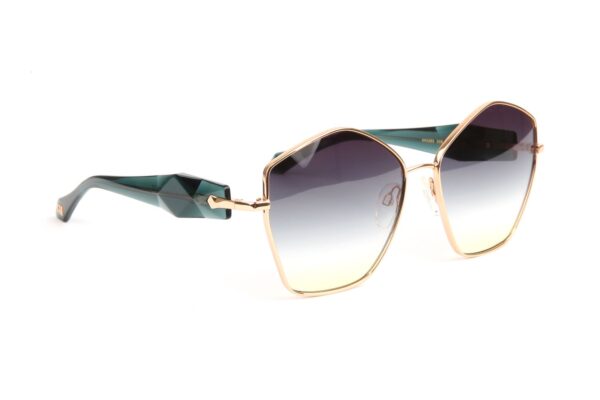 Ana Hickmann Sonnenbrille AH3285 6105B in Gold – 45° Seitenansicht