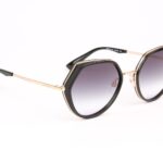 Ana Hickmann Geometric Sonnenbrille HI3199 54A01 in Schwarz – 45° Seitenansicht