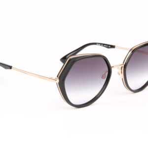 Ana Hickmann Geometric Sonnenbrille HI3199 54A01 in Schwarz – 45° Seitenansicht