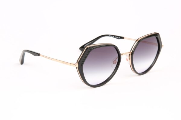Ana Hickmann Geometric Sonnenbrille HI3199 54A01 in Schwarz – 45° Seitenansicht