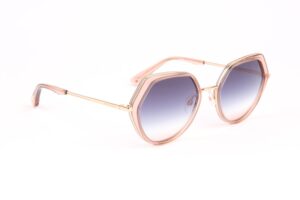 Ana Hickmann Geometric Sonnenbrille HI3199 54T01 in Rosa – 45° Seitenansicht