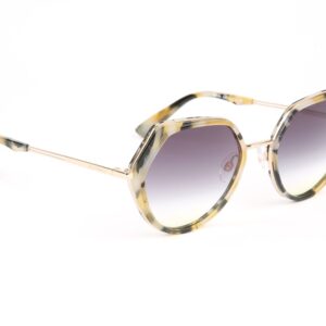 Ana Hickmann Geometric Sonnenbrille HI3199 54G21 in Schwarz – 45° Seitenansicht
