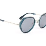 Ana Hickmann Geometric Sonnenbrille HI3199 54T02 in Blau – 45° Seitenansicht