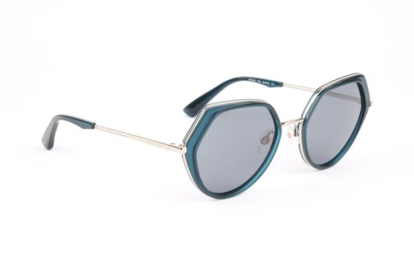 Ana Hickmann Geometric Sonnenbrille HI3199 54T02 in Blau – 45° Seitenansicht