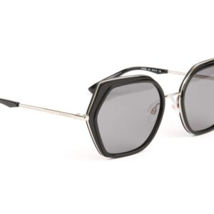 Ana Hickmann Geometric Sonnenbrille HI3200 56A01 in Schwarz – 45° Seitenansicht