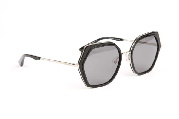 Ana Hickmann Geometric Sonnenbrille HI3200 56A01 in Schwarz – 45° Seitenansicht