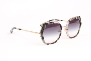 Ana Hickmann Geometric Sonnenbrille HI3200 56G21 in Schwarz – 45° Seitenansicht