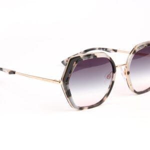 Ana Hickmann Geometric Sonnenbrille HI3200 56G21 in Schwarz – 45° Seitenansicht