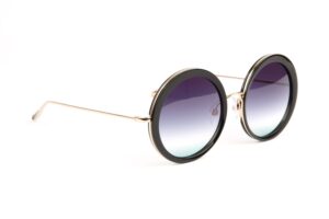 Ana Hickmann Sonnenbrille HI3194 54A01 in Schwarz – 45° Seitenansicht