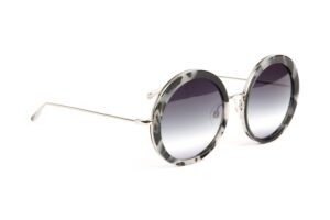 Ana Hickmann Sonnenbrille HI3194 54G21 in Schwarz – 45° Seitenansicht