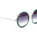 Ana Hickmann Rund Sonnenbrille HI3194 54T01 in Grün – 45° Seitenansicht