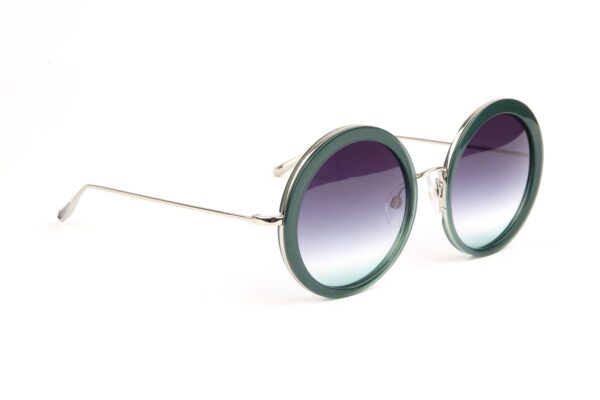 Ana Hickmann Rund Sonnenbrille HI3194 54T01 in Grün – 45° Seitenansicht