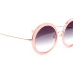 Ana Hickmann Rund Sonnenbrille HI3194 54T02 in Rosa – 45° Seitenansicht