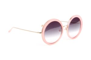 Ana Hickmann Rund Sonnenbrille HI3194 54T02 in Rosa – 45° Seitenansicht