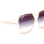 Ana Hickmann Sonnenbrille AH3288 6104A in Gold – 45° Seitenansicht