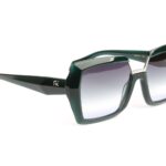 Ana Hickmann Sonnenbrille AH9417 56T01 in Grün – 45° Seitenansicht