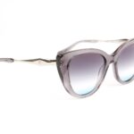 Ana Hickmann Sonnenbrille AH9419 53T01 in Grau – 45° Seitenansicht