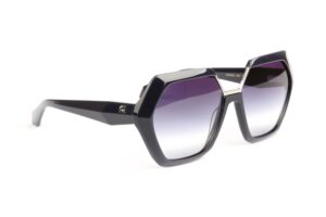Ana Hickmann Sonnenbrille AH9426 60D01 in Blau – 45° Seitenansicht