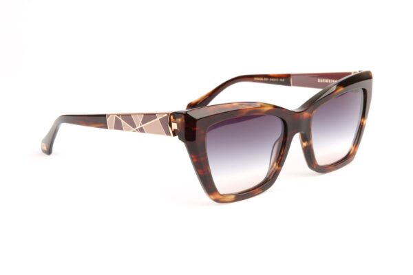 Ana Hickmann Sonnenbrille AH9428 54E01 in Grün – 45° Seitenansicht