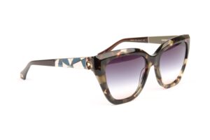 Ana Hickmann Sonnenbrille AH9430 55G21 in Gelb – 45° Seitenansicht