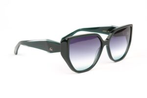 Ana Hickmann Sonnenbrille AH9431 59T01 in Grün – 45° Seitenansicht