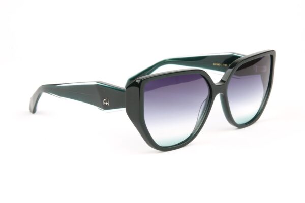 Ana Hickmann Sonnenbrille AH9431 59T01 in Grün – 45° Seitenansicht