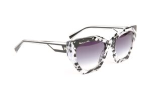 Ana Hickmann Sonnenbrille HI9221 53G21 in Schwarz – 45° Seitenansicht