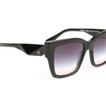 Ana Hickmann Quadrat Sonnenbrille HI9222 54A01 in Schwarz – 45° Seitenansicht