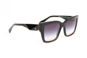 Ana Hickmann Quadrat Sonnenbrille HI9222 54A01 in Schwarz – 45° Seitenansicht